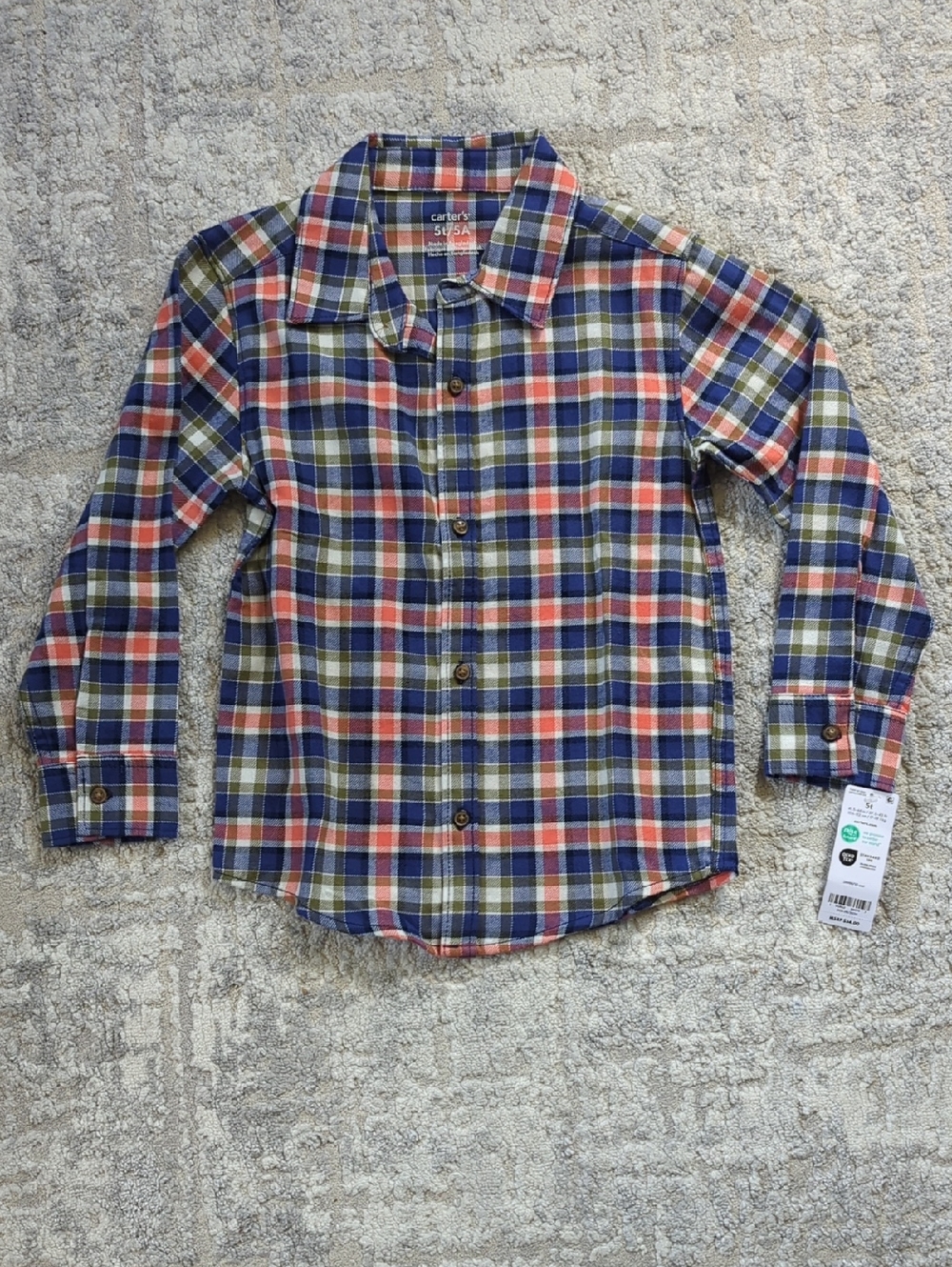 NWT Carter's Plaid Button-Down Shirt Size 5T